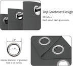 Easy-Going Blackout Curtains for Bedroom, Solid Thermal Insulated Grommet and Noise Reduction Window Drapes, Room Darkening Curtains for Living Room, 2 Panels (34x63 in, Gray)