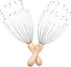 USAGA 28 Finger Head Scratcher, Head Massager, Scalp Massager for Scalp Body Relaxing Wood Handle (2 Pack)