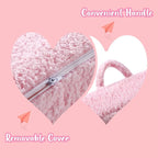 Kids Snuggly-Soft Sherpa Chair, Cuddly Toddler Foam Chair for Boys and Girls, Pink
