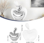 XMGZQ White and Silver Ceramic Couple Figurines Home Decor,Wedding Engagement Romantic Gift for Husband Wife,Large Male and Female Love Statue Valentine's Day Birthday,Abstract Hugging Couple