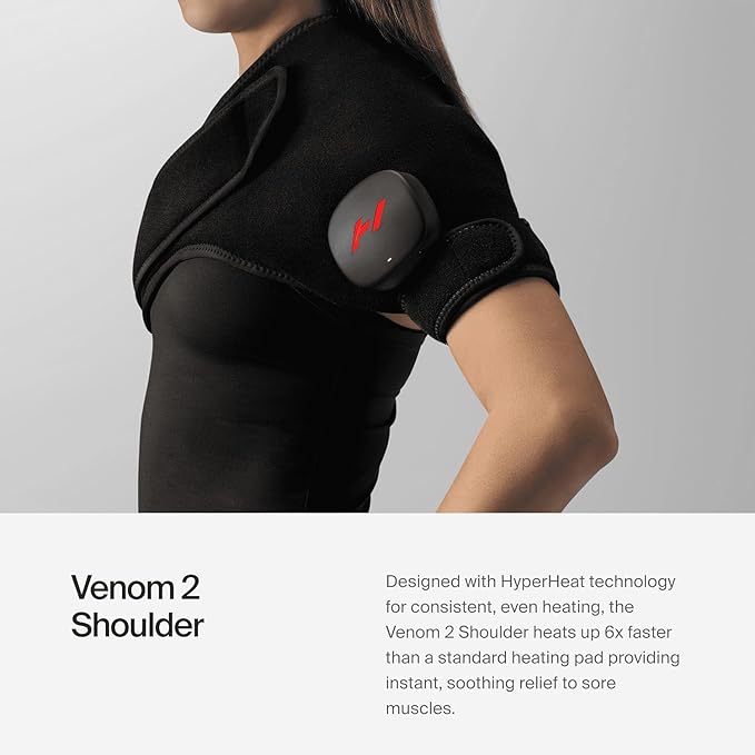 Hyperice Venom 2 - Advanced Heat + Vibration Wrap (Right Shoulder) - FSA or HSA Approved