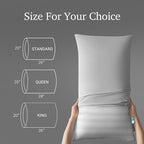 Hotel Grand Softy-Around Feather Down Pillows Queen Size Set of 2 Packs White Strip 100% Cotton Fabric Bed Pillows for All Position Sleepers,28"x20"/2 Packs