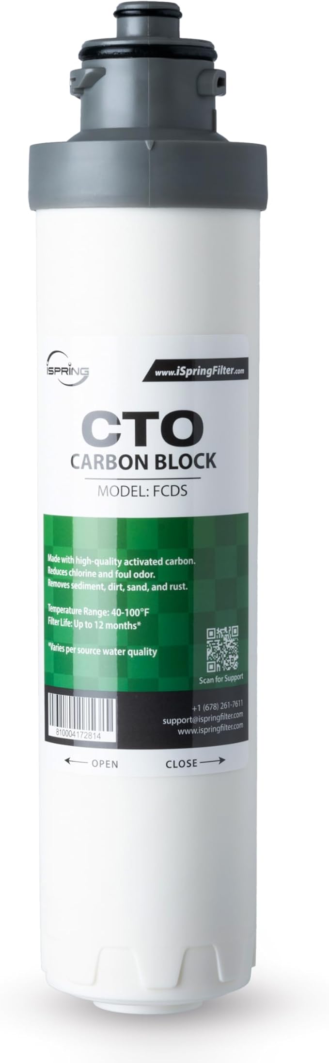 iSpring FCDS 3rd Stage Carbon Block CTO Replacement Filter for DS4B & DS4S
