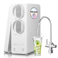 Ecoviva Tankless Reverse Osmosis Water Filter, NSF/ANSI 58 Certified, 8 Stage Under Sink RO Water Filtration System, 600 GPD Fast Flow, 2.5:1 Pure to Drain, Reduces PFAS, White