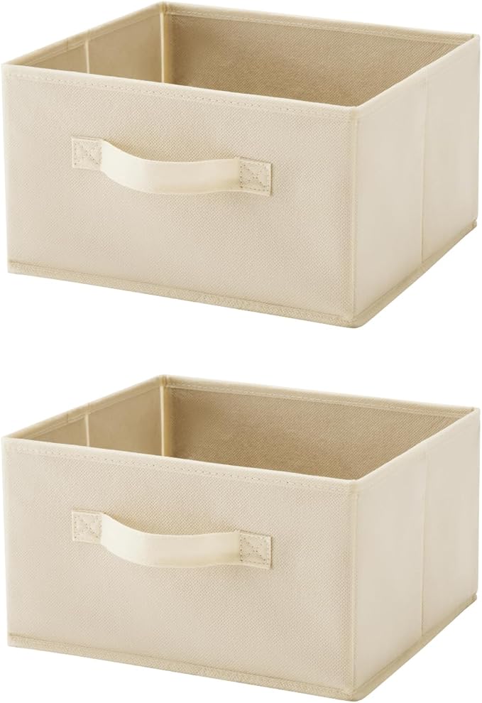 Hanging Shelf Closet Storage Organizer Removable Drawers ，Hanging Storage Organizer Hanging Sweater 2 Sock Underwear Drawers for Closet, Bedroom, Beige