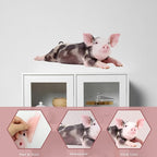 Funny Piggy Wall Window Stickers True Pig Wall Decals Peel and Stick Cute Pig Wall Stickers Removable Funny Animals Decals Gifts for Farmhouse Nursery Kitchen Kids Bedroom Playroom Décor