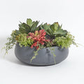 Faux Succulent Arrangement, Premium Artificial Indoor Plant Enhances Interior Design, Display on Any Surface in Your Home Adding an Inviting Touch of Nature, Grey Planter Pot Included