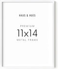 HAUS AND HUES White 11x14 Picture Frame, Aluminum, Modern, 14.0x11.0 inches, 0.75 inches Deep, 1 Piece, Unisex Adult, White
