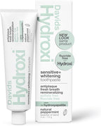 Davids Hydroxi Fluoride Free Nano Hydroxyapatite Toothpaste for Remineralizing Enamel & Sensitive Relief, Whitening, Antiplaque, SLS Free, Natural Peppermint, 4 oz, Made in USA