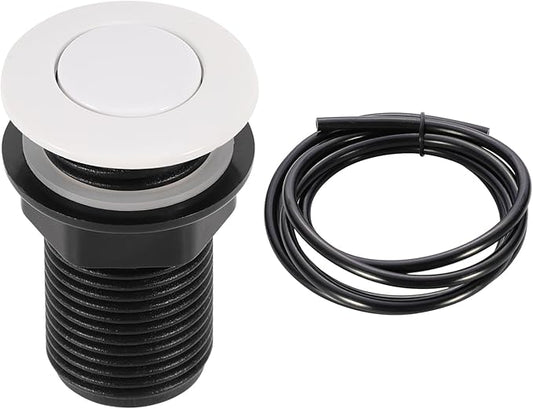 RQYEKDO Garbage Disposal Air Switch Kitchen Sink Top Long Stainless Steel Brushed Nickel Long 32mm/1.26 inch for Food and Waste Disposal On/Off Air Button Parts