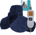 Ruqiji 19" x 24" Weighted Neck&Shoulder Heating Pad, 2.5lbs with 12 Temperature Settings&Countdown timer,Pain Relief for Neck/Shoulders/Menstrual Pain, Christmas Gifts for Women Men Mom Dad(Navy Blue)