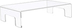 Jusalpha 6mm Thickness Clear Acrylic Display Riser with Tray Handles For Laptop, Notebook, Retail Display Food Display,12" x 8" x 3"