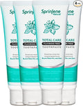 SprinJene Natural Total Care Fluoride Free Toothpaste for Strong Teeth & Gums - Natural Toothpaste to Soothe Dry Mouth & Freshen Breath | 4 Pack