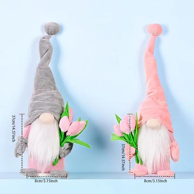 Fall Decoration for Home,15 inch Fall Gnomes Plush Decor for Tiered Tray, Thanksgiving Gnome Plush Doll Swedish Gnomes Gifts Autumn Table Decoration Home Tabletop Elf Doll,Grey