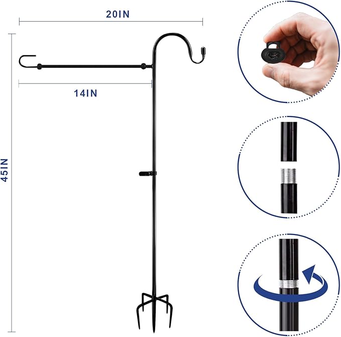 TOPFLAGS Garden Flag Stand with American Flag Garden Flag Metal Yard Flag Holder Pole Stake Small Flag Stands for Garden Flags 12 x 18
