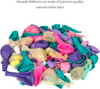 Amandir 134pcs Unicorn Balloons Arch Garland Kit, Unicorn Birthday Party Decorations for Girls Confetti Light Purple Aqua Blue Pink Balloons Set Wedding Baby Shower Party Supplies