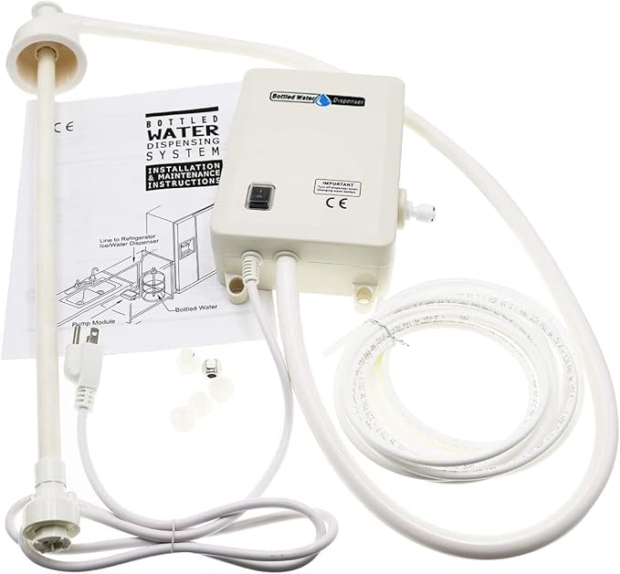 Bottle Water Dispenser Pump System Self-Priming 110V AC US Plug Drinking Water Pump Single Tube Food Grade Suitable for Coffee/Tea Maker, Water Dispenser, Refrigerator, Ice Maker