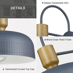 Outdoor Barn Light Gooseneck Barn Light, Farmhouse Exterior Wall Mount Light Vintage Wall Lighting Fixture Industrial Sconce Lantern for Porch, Entryway, Garage, Blue, 2 Pack