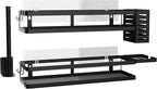 PUSDON Metal Wall Hanging Basket 2 Packs DIY Suitable for Multiple Scenes - Large Black Guardrail Suit