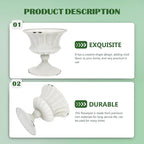 Urn Planter Antique Column Plant Pot Shabby Chic Metal Vase Pillar Plant Container Wedding Centerpieces Vases for Front Porch Decor White White Planter