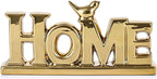 Gold Love Sign Statue - Personalized Home Decor, Bird Sculpture for Living Room, Bedroom, Desktop & Cabinets