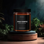 1OAK Scented Candles for Men - Palo Santo Candle - Mens Candles for Home - Masculine Candle - Long Burning Premium - Soy Wax (7oz.)