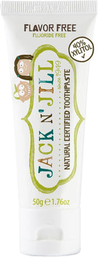 Jack N' Jill Natural Toothpaste for Baby and Infants - Fluoride Free Training Toothpaste, 40% Xylitol, BPA-Free - Flavor Free, 1.76 oz (Pack of 1)