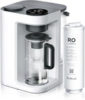 Bluevua RO100ROPOT-Lite(UV) Reverse Osmosis System Countertop Water Filter, 7-Stage Purification with UV and Remineralization, TDS & Filter Life Monitoring, Portable Water Purifier, White