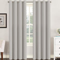 H.VERSAILTEX Premium Blackout Thermal Insulated Room Darkening Curtains for Bedroom/Living Room - Classic Grommet Top (2 Panels, Stone, 52 Inch by 96 Inch)