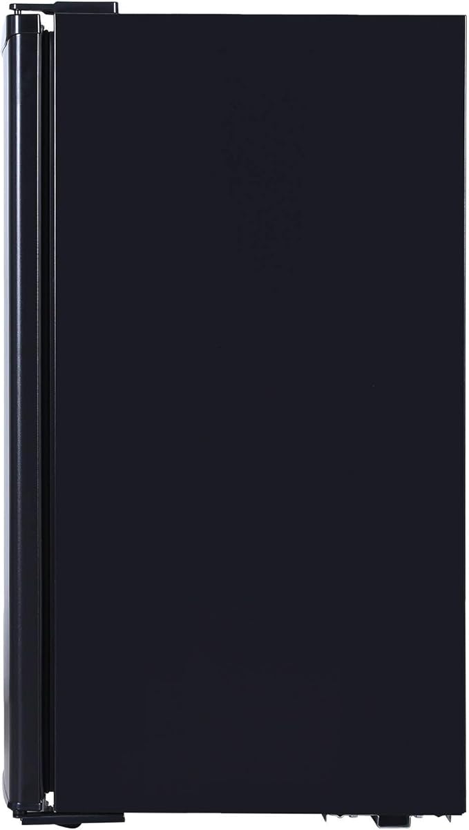 RCA RFR321-B-Black-COM RFR321 Single Mini Refrigerator-Freezer Compartment-Adjustable Thermostat Control-Reversible Doors-Ideal for Dorm, Office, RV, Garage, Apartment-Black Cubic Feet, 3.2 CU.FT