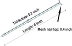 50/100/150 Pack 6" Solid Galvanized Non-Rust Metal Garden Stakes Spiral Landscape Edging Anchors for Paver Edging, Gardening, House Construction, etc (100)
