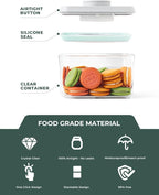 0.6 Qt Pop Containers - 3 Pack Mini Travel Snack Container, BPA Free Food Storage Canisters with Lids, Small Freezer Containers Candy Jar Plastic 520ml*3