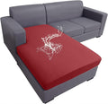 hyha Waterproof Couch Cushion Covers, Sectional Sofa Slipcovers Washable, L Shape Chaise Dog Couch Covers for Sectional Sofa, Universal Furniture Protector (1 Piece for Chaise XL, Wine Red)