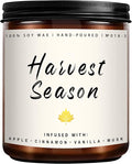 Fall Candle - Harvest Season Scented Candle, Fall Soy Candles for Home Decor, 7 oz Natural Soy Wax – Long-Lasting Autumn Candles, Aromatherapy Gift for Women & Thanksgiving, 7oz