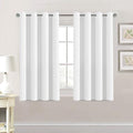 H.VERSAILTEX Thermal Insulated Room Darkening White Curtains for Bedroom/Living Room - Classic Grommet Top (2 Panels, 52 Inch by 54 Inch)