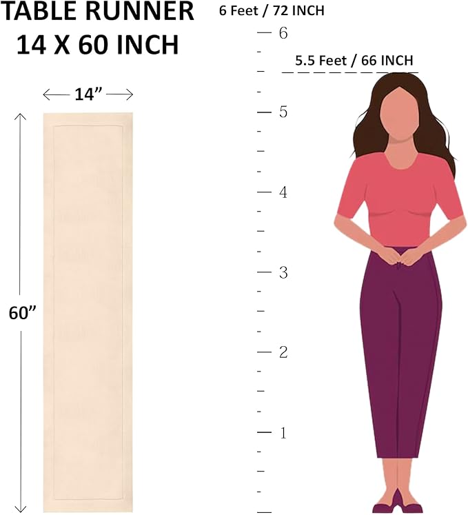 Solino Home Linen Red Table Runner 60 Inches - 100% Pure Linen Small Table Runner 14 x 60 Inch Ideal for Dresser and Coffee Tables - Fete