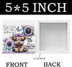 Cute Highland Cow Baby Decor, Highland Cow Sunflower Decor, Highland Cow Gifts for women, Highland Cow Nursery Decor, Wooden Box Decor Sign for Home Farmhouse Office Living Room Table Shelf