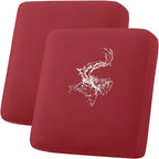 hyha Waterproof Couch Cushion Covers, Stretch Sofa Couch Seat Slipcover for Dog Washable, Non-Slip Waterproof Outdoor Cushion Covers for Patio Furniture Replacement (2 Pieces, Wine Red)