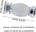 YAKii 9.5" Pineapple LED Color Changing Shine Lamp,Swirling Water Waves Lamp Kid Safe Battery/USB Cable Operated,Table Lamp Candle Holder Table Decoration Silver(Pack of 2)