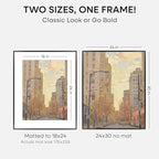 Homeforia 24x30 Poster Frame Black, High End Metal 24 x 30 Picture Frames with Mat 18 by 24 inches Photo, 24x30 Black Frame Matted to 18x24 Print, 30x24 Large Frame, Tempered Glass, Wall Kit, Set of 1