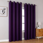ChrisDowa Blackout Curtains 120 Inches Long 2 Panels Set for Living Room, Grommet Thermal Insulated Room Darkening Curtains for Bedroom (Royal Purple, 52 x 120 Inch)