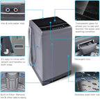 COMFEE’ 1.6 Cu.ft Portable Washing Machine, 11lbs Capacity Fully Automatic Compact Washer with Wheels, 6 Wash Programs Laundry Drain Pump, Ideal for Apartments, RV, Camping, Magnetic Gray