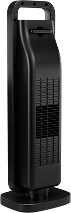 Comfort Zone Oscillating Digital Tower Heater with Remote Control for Indoor Use, Adjustable Thermostat, Timer, Overheat Protection, Tip-Over Switch, Ideal for Home, Bedroom, & Office, HT1206-GRY