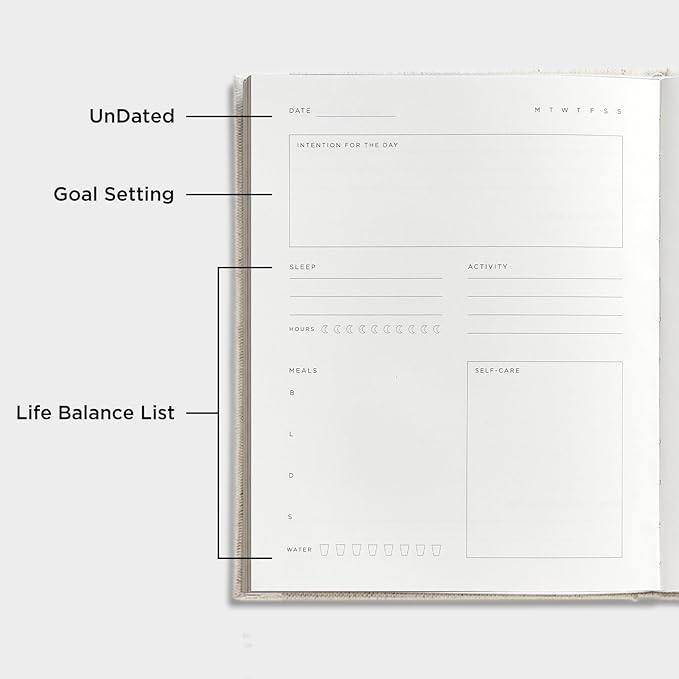 And Per Se Wellness Journal, Undated Daily Wellness Planner to Practice Positive Thinking, Mindfulness & Reflection, 91 Days Self-Care Journal For Women & Men (Pale Pink)