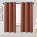 H.VERSAILTEX Blackout Curtains for Bedroom Thermal Insulated Room Darkening Living Room Curtains 72 Inch Long Grommet Privacy Protection Window Curtain Panels/Drapes for Nursery,2 Panels,Orange