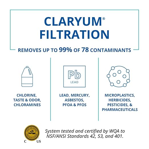 Aquasana Replacement Filter Cartridges for 2-Stage Under Sink Water Filtration System - Filters 99% Of Chlorine - 2 Count - AQ-5200R, Red and Yellow