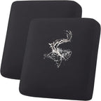 hyha Waterproof Couch Cushion Covers, Stretch Sofa Couch Seat Slipcover for Dog Washable, Non-Slip Waterproof Outdoor Cushion Covers for Patio Furniture Replacement (2 Pieces, Black)