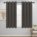 Easy-Going Blackout Curtains for Bedroom, Solid Thermal Insulated Grommet and Noise Reduction Window Drapes, Room Darkening Curtains for Living Room, 2 Panels (52x46 in,Taupe)