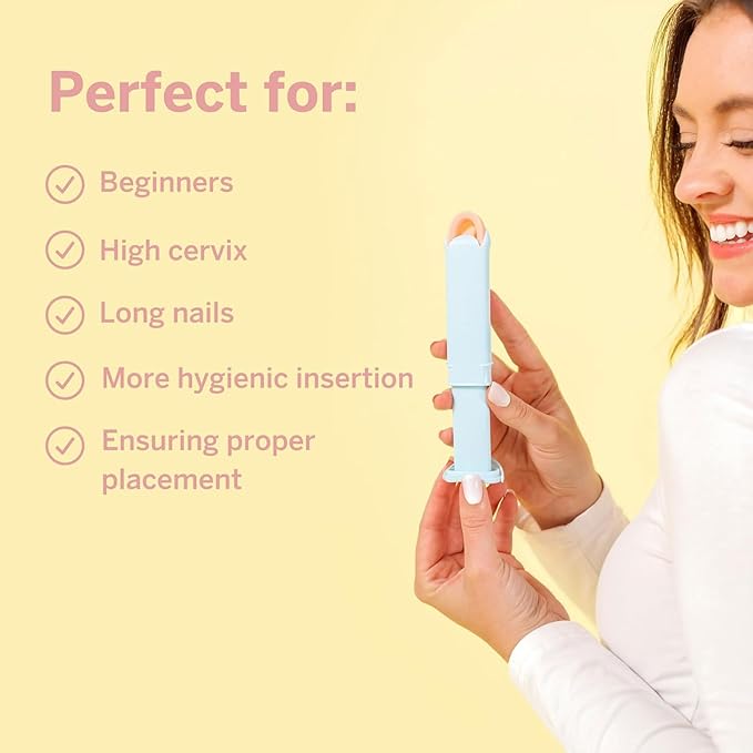 Pixie Menstrual Disc Applicator, Feminine Wash (2.5oz) & All-Natural Lube (20mL) Bundle - Inserts Like A Tampon - Every Woman Can Now Use Period Discs - Perfect For Long Nails - NOT For Menstrual Cups