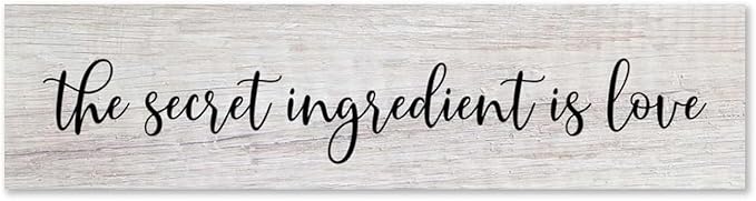Generic Funny Wood Sign The Secret Ingredient is Love Rustic Wooden Hanging Sign Home Farmhouse Kitchen Wall Decoration 16 x 6 Inch